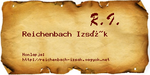 Reichenbach Izsák névjegykártya